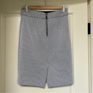 Banana republic black and white pencil skirt